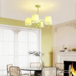 Pleated Fabric Matcha Chandelier - Image 9