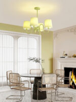 Pleated Fabric Matcha Chandelier - Image 10