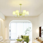 Pleated Fabric Matcha Chandelier - Image 8