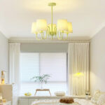 Pleated Fabric Matcha Chandelier - Image 20
