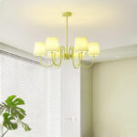 Pleated Fabric Matcha Chandelier - Image 3