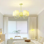 Pleated Fabric Matcha Chandelier - Image 5