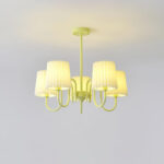Pleated Fabric Matcha Chandelier - Image 11