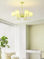 Pleated Fabric Matcha Chandelier - Image 13