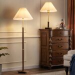 Pleated Walnut Table Lamp - Image 6