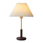 Pleated Walnut Table Lamp - Image 10