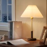 Pleated Walnut Table Lamp - Image 8