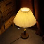 Pleated Walnut Table Lamp - Image 16