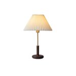 Pleated Walnut Table Lamp - Image 11