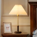 Pleated Walnut Table Lamp - Image 18