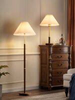 Pleated Walnut Table Lamp - Image 12