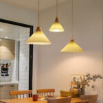 Pleated Wooden Pendant Light - Image 4
