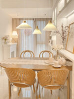 Pleated Wooden Pendant Light - Image 5