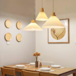 Pleated Wooden Pendant Light - Image 2