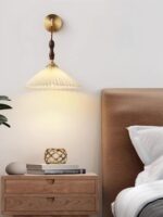 Pleated Wooden Wall Lamp - Image 2