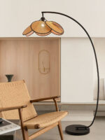 Rattan Bloom Arc Floor Lamp - Image 9