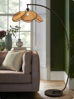 Rattan Bloom Arc Floor Lamp - Image 3