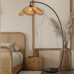 Rattan Bloom Arc Floor Lamp - Image 2