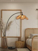 Rattan Bloom Arc Floor Lamp - Image 5