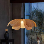 Rattan Petal Pendant Lamp - Image 3