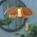 Rattan Petal Pendant Lamp - Image 9