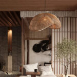 Rattan Wave Pendant Light - Image 12