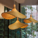 Rattan Weave Hat Pendant Light - Image 2