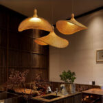 Rattan Weave Hat Pendant Light - Image 3
