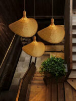 Rattan Weave Hat Pendant Light - Image 10