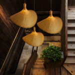 Rattan Weave Hat Pendant Light - Image 4