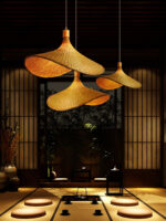 Rattan Weave Hat Pendant Light - Image 12