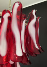 Red Glass Murano Petals Chandelier - Image 16