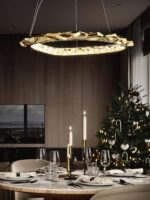 Resin Circlet Brass Pendant Lamp - Image 14