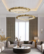 Resin Circlet Brass Pendant Lamp - Image 7