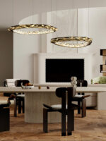 Resin Circlet Brass Pendant Lamp - Image 6