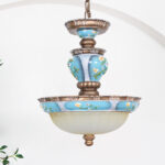 Retro Floral Resin Pendant Light - Image 7