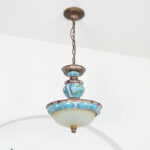 Retro Floral Resin Pendant Light - Image 6