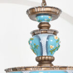 Retro Floral Resin Pendant Light - Image 13