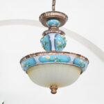 Retro Floral Resin Pendant Light - Image 8