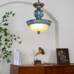 Retro Floral Resin Pendant Light - Image 20