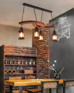 Retro Boat Wood Chandelier - Image 9