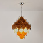 Retro Glass Disc Chandelier - Image 7