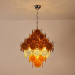 Retro Glass Disc Chandelier - Image 8