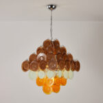 Retro Glass Disc Chandelier - Image 11