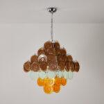 Retro Glass Disc Chandelier - Image 16