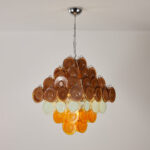 Retro Glass Disc Chandelier - Image 2