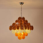 Retro Glass Disc Chandelier - Image 3