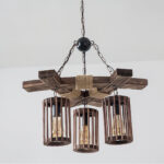 Retro Solid Wood Chandelier - Image 13