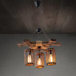 Retro Solid Wood Chandelier - Image 11