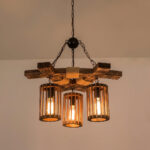 Retro Solid Wood Chandelier - Image 17